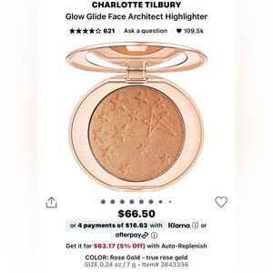 Charlotte Tilbury Hollywood Glow Glide Architect Highlighter-Rose Gold